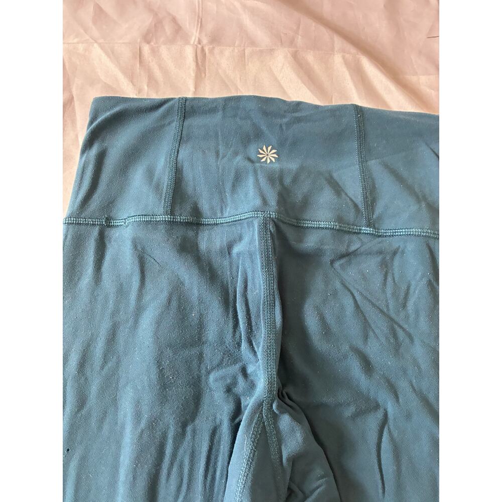 Athleta Elation Laser Cut 7/8 Tight Women's XXS Teal Leggings